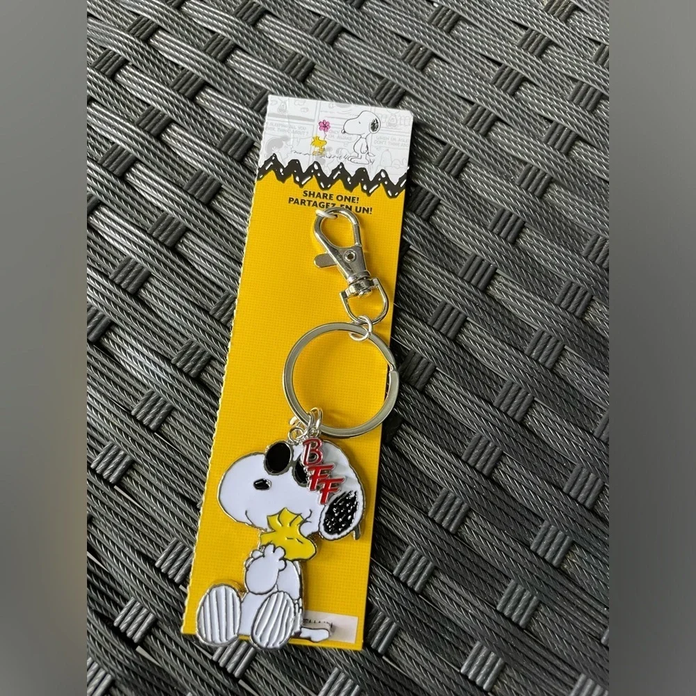 Snoopy Keychain,Peanuts Silver Keychain Clip